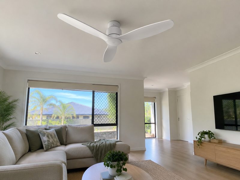 Ceiling fan in a living room